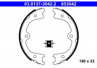 Brake Shoe Set, parking brake 03.0137-3042.2 ATE