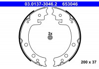 Brake Shoe Set, parking brake 03.0137-3046.2 ATE