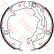 Brake Shoe Set, parking brake GS8781 TRW