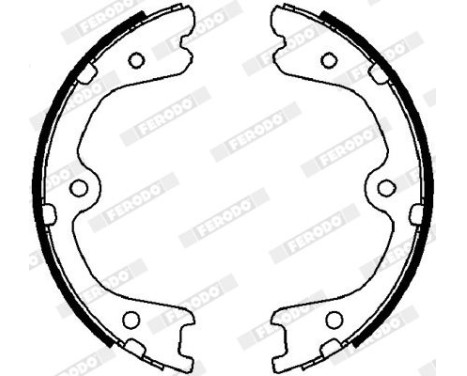 Brake Shoe Set, parking brake PREMIER FSB4030 Ferodo, Image 2