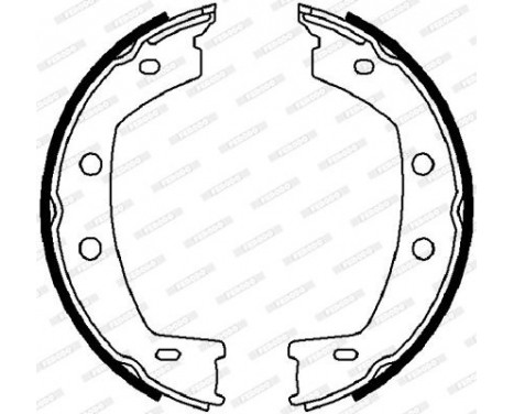 Brake Shoe Set, parking brake PREMIER FSB4032 Ferodo, Image 2