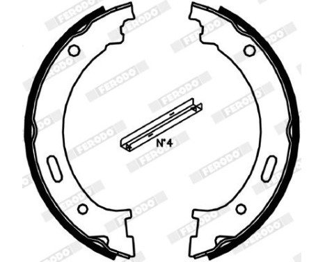 Brake Shoe Set, parking brake PREMIER FSB4058 Ferodo, Image 2