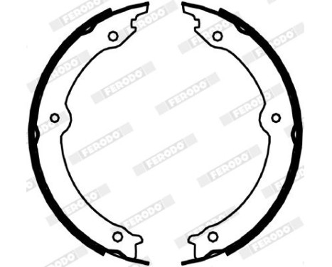 Brake Shoe Set, parking brake PREMIER FSB4067 Ferodo, Image 2