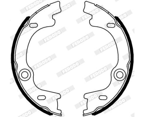 Brake Shoe Set, parking brake PREMIER FSB4099 Ferodo, Image 2