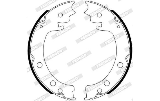 Brake Shoe Set, parking brake PREMIER FSB4116 Ferodo, Image 2