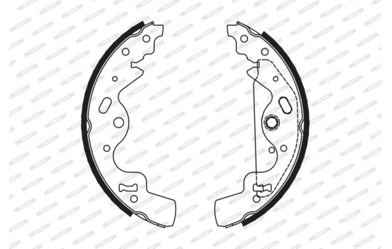 Brake Shoe Set, parking brake PREMIER FSB651 Ferodo, Image 2