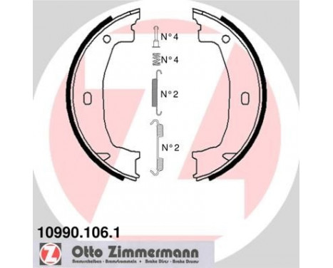 Brake Shoe Set, parking brake, Image 2