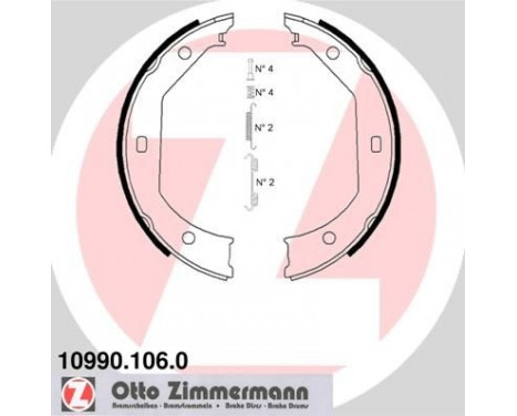 Brake Shoe Set, parking brake, Image 2