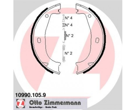 Brake Shoe Set, parking brake, Image 2