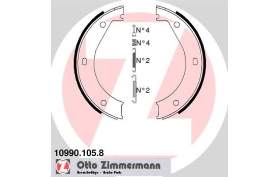 Brake Shoe Set, parking brake, Image 2