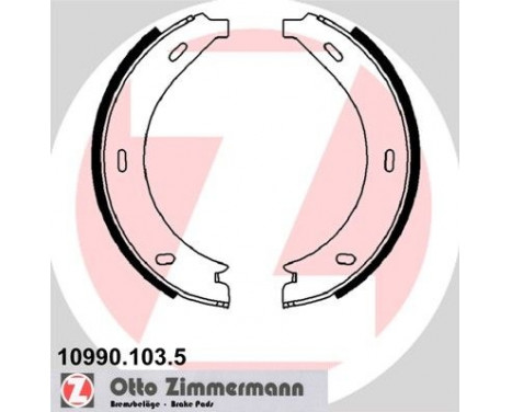 Brake Shoe Set, parking brake, Image 2