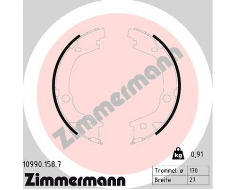 Brake Shoe Set, parking brake, Image 2