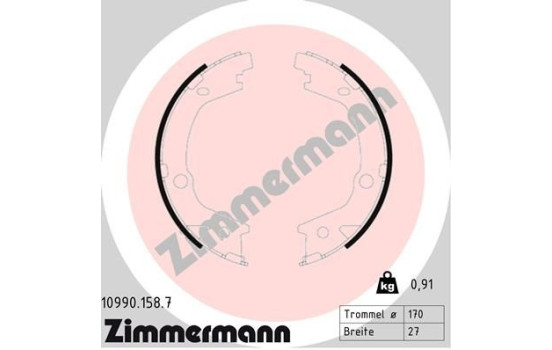 Brake Shoe Set, parking brake, Image 2