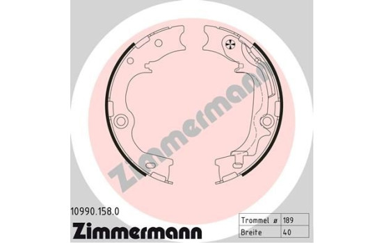 Brake Shoe Set, parking brake, Image 2