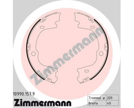 Brake Shoe Set, parking brake, Image 2