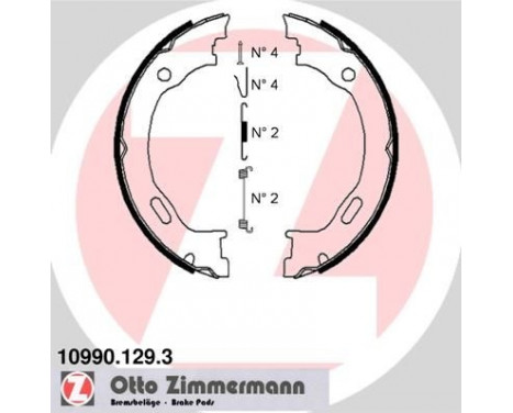 Brake Shoe Set, parking brake, Image 2