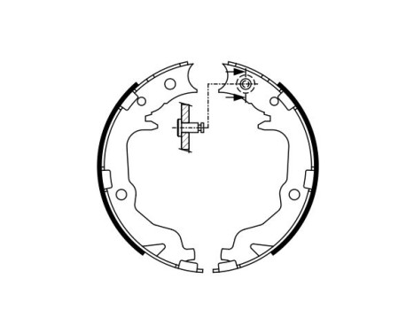 Brake Shoe Set, parking brake, Image 5