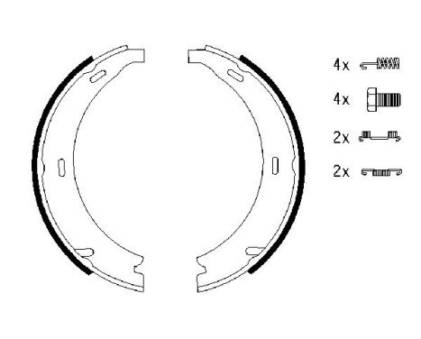 Brake Shoe Set, parking brake, Image 5