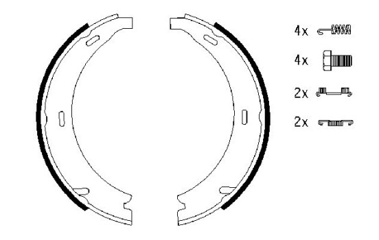 Brake Shoe Set, parking brake, Image 5