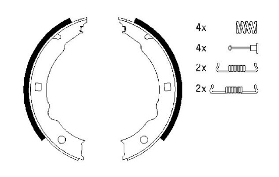 Brake Shoe Set, parking brake, Image 4