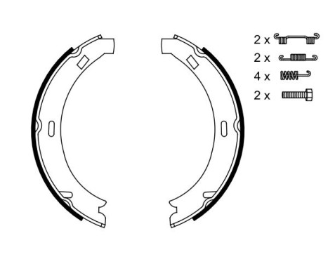 Brake Shoe Set, parking brake, Image 5