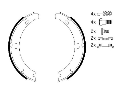 Brake Shoe Set, parking brake