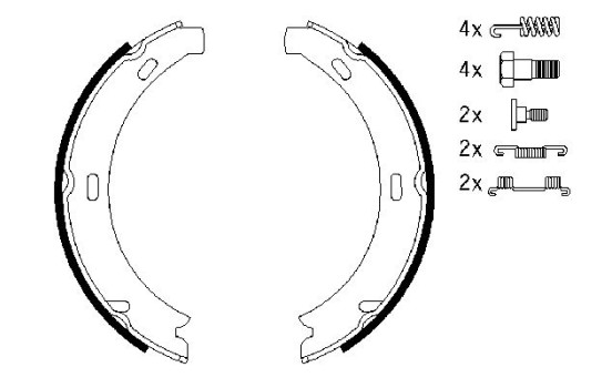 Brake Shoe Set, parking brake, Image 2