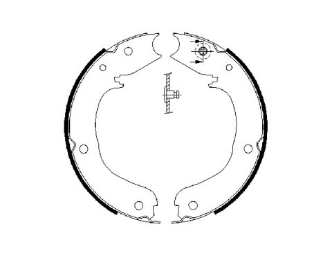 Brake Shoe Set, parking brake
