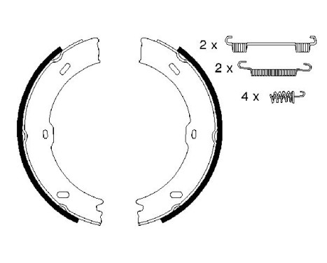 Brake Shoe Set, parking brake, Image 5