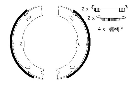Brake Shoe Set, parking brake, Image 2