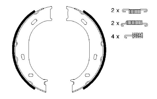 Brake Shoe Set, parking brake, Image 5