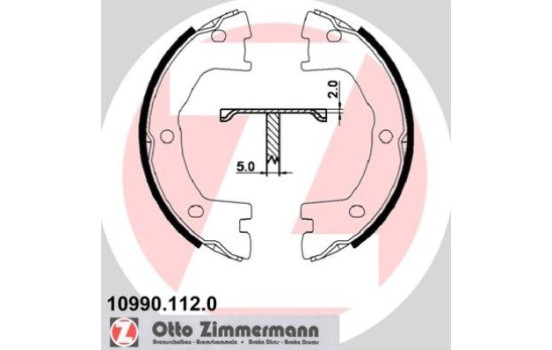 Brake Shoe Set, parking brake, Image 2