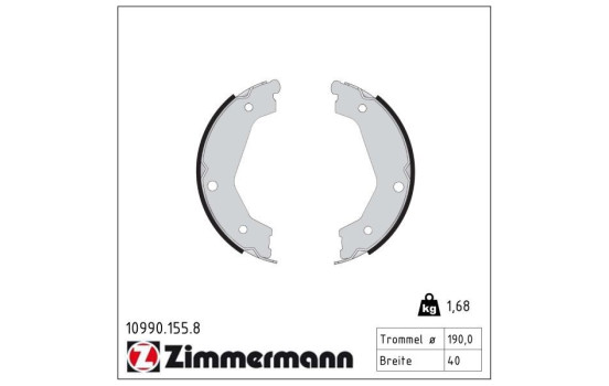 Brake Shoe Set, parking brake, Image 2