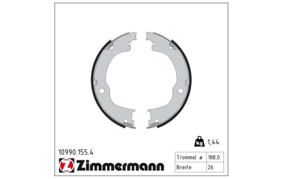 Brake Shoe Set, parking brake, Image 2
