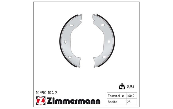 Brake Shoe Set, parking brake, Image 3