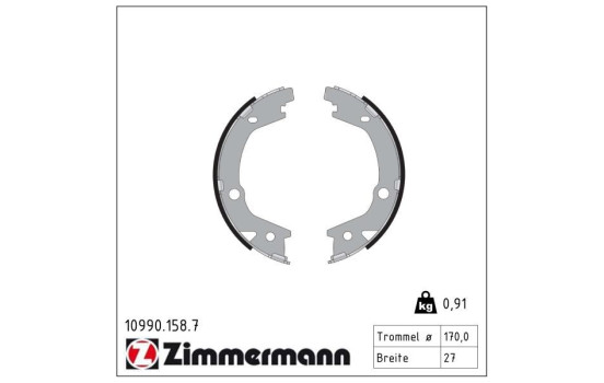 Brake Shoe Set, parking brake, Image 2