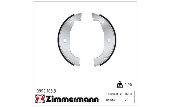 Brake Shoe Set, parking brake, Image 2