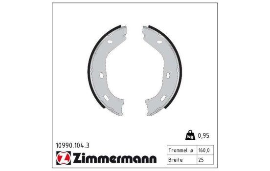 Brake Shoe Set, parking brake, Image 2