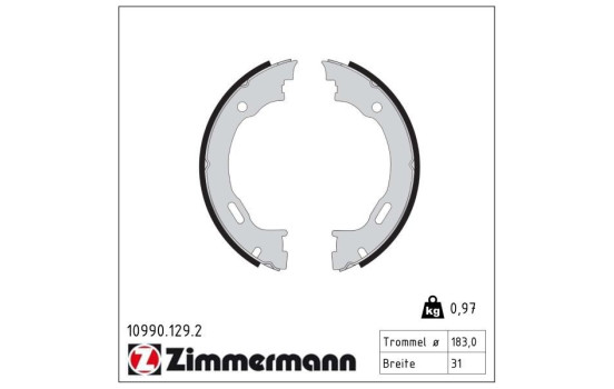 Brake Shoe Set, parking brake, Image 2