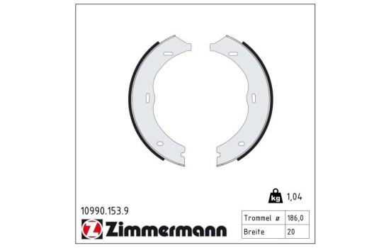 Brake Shoe Set, parking brake, Image 2