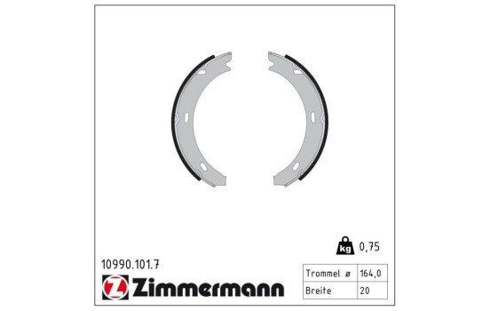 Brake Shoe Set, parking brake, Image 2