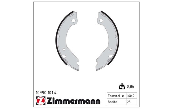 Brake Shoe Set, parking brake, Image 2