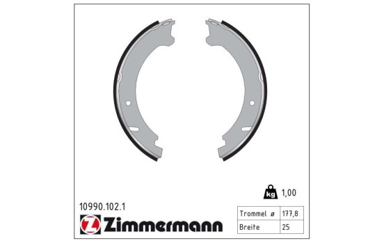 Brake Shoe Set, parking brake, Image 2