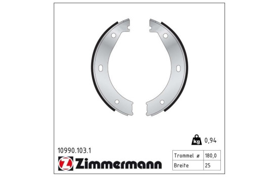 Brake Shoe Set, parking brake, Image 2