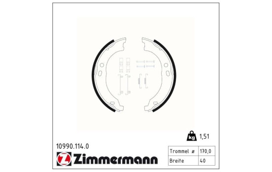 Brake Shoe Set, parking brake, Image 2