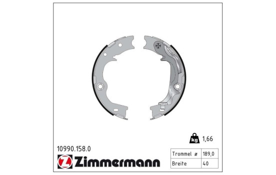 Brake Shoe Set, parking brake, Image 2