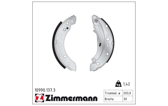 Brake Shoe Set, parking brake, Image 2