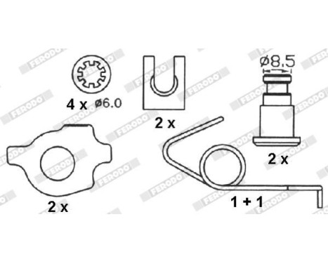 Brake Shoe Set PREMIER FSB232 Ferodo, Image 4