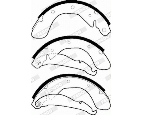 Brake Shoe Set PREMIER FSB334 Ferodo, Image 4