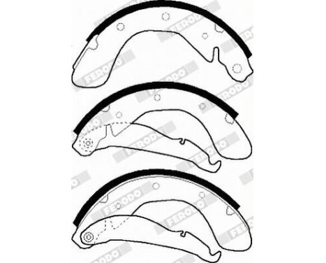 Brake Shoe Set PREMIER FSB334 Ferodo, Image 4